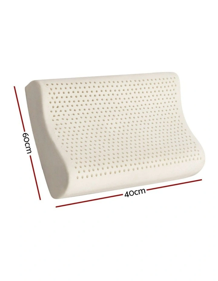 Natural Latex Pillow 2-Zone Twin Pack in Cream image 7
