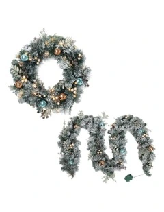 Christmas Garland with Wreath Set in multi