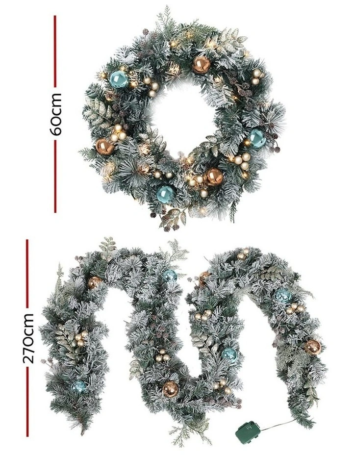 Christmas Garland with Wreath Set in multi image 3