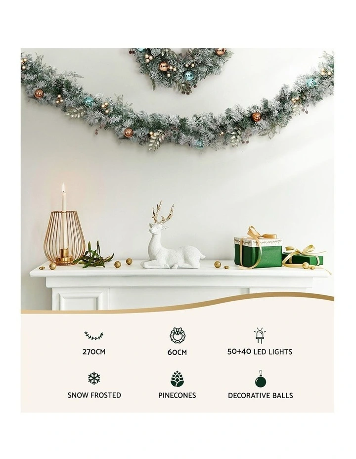 Christmas Garland with Wreath Set in multi image 4