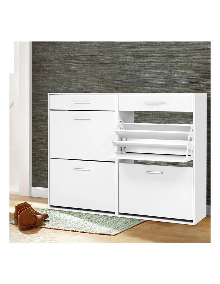 Artiss Shoe Cabinet Storage Drawer 45 Pairs White