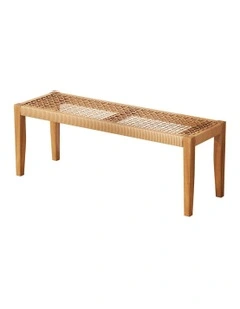 2 Seater Wooden Dining Garden Bench in Brown
