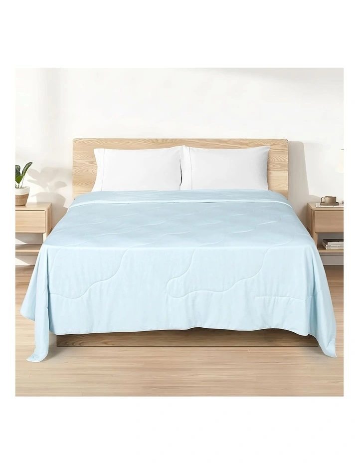 Giselle Bedding Cooling Quilt Summer Blanket in Blue MYER