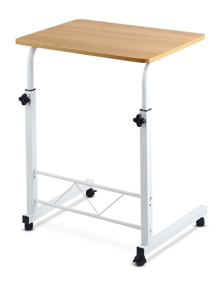 Artiss Laptop Desk Table Adjustable 60CM in Light Wood image 1