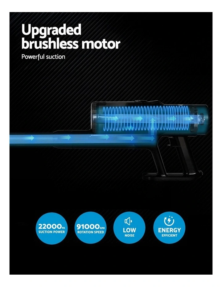 Cordless Handheld Vacuum Cleaner 350W in Grey image 2