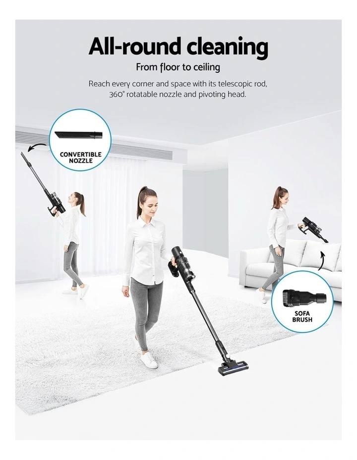 Cordless Handheld Vacuum Cleaner 350W in Grey image 4