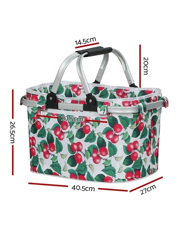 Alfresco Alfresco Folding Picnic Basket Set In Multi MYER