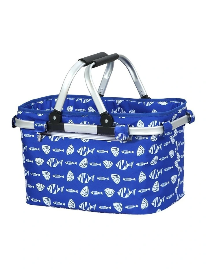 Alfresco Folding Picnic Basket In Blue MYER