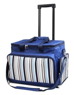 Alfresco 6 Person Picnic Trolley Bag in Blue