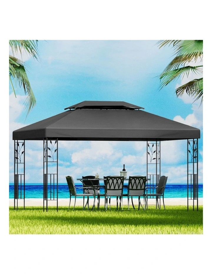 Instahut Gazebox 4x3m Marquee Outdoor Tent in Grey image 2