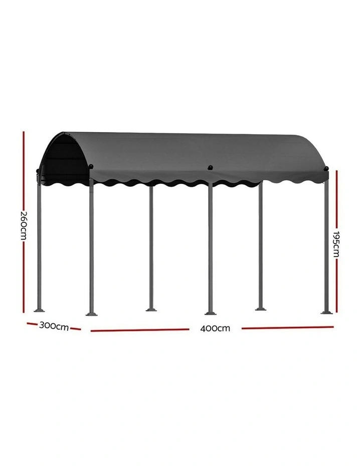 Gazebo Marquee Outdoor Tent 4x3m in Grey image 3