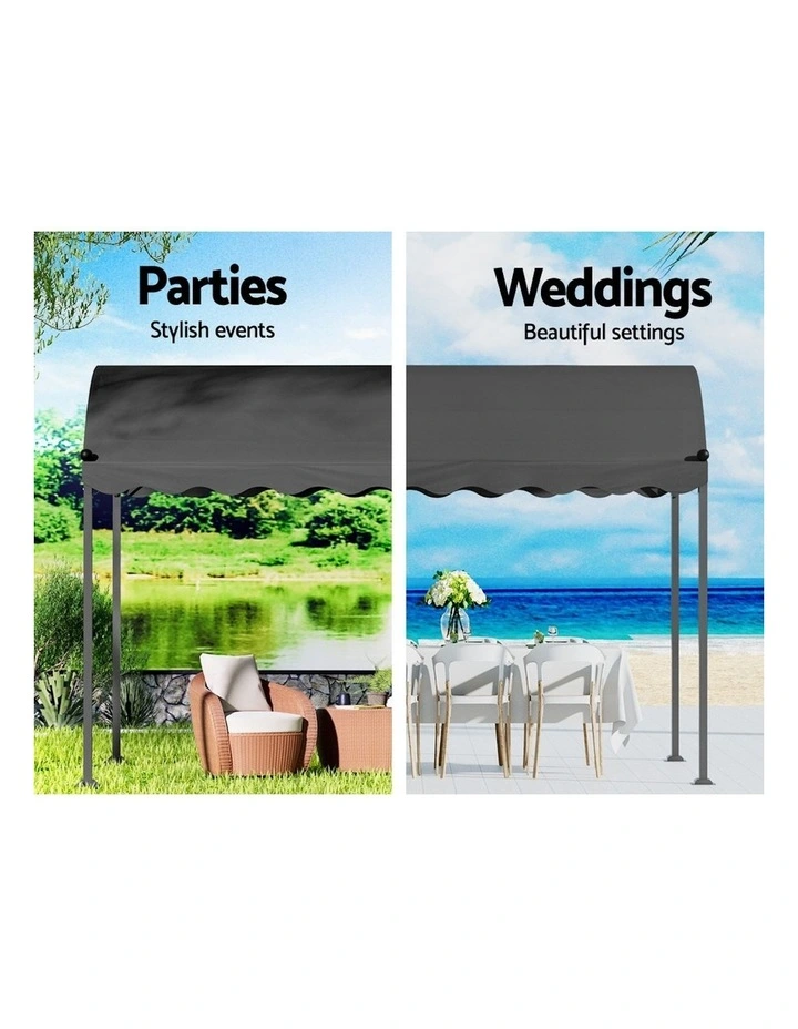 Gazebo Marquee Outdoor Tent 4x3m in Grey image 5