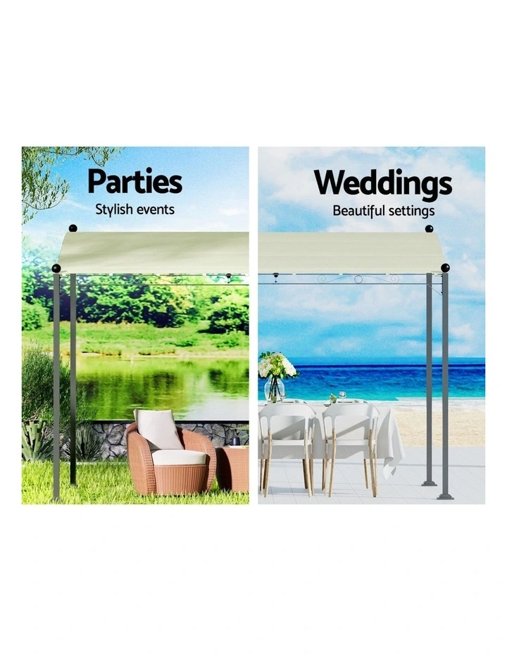 Gazebo Marquee Outdoor Tent 3m in Beige image 5