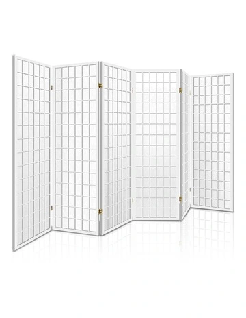 6 Panel Room Divider Screen 261x179cm in White
