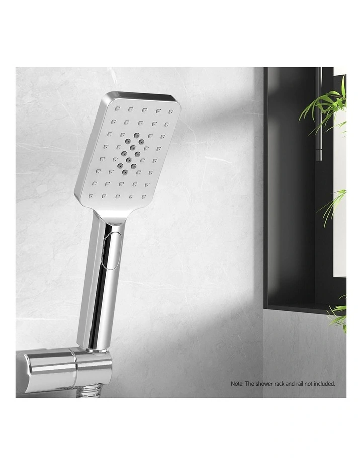 High Pressure Chrome Handheld Shower Head 3.1'' 3 Spray in Silver image 2