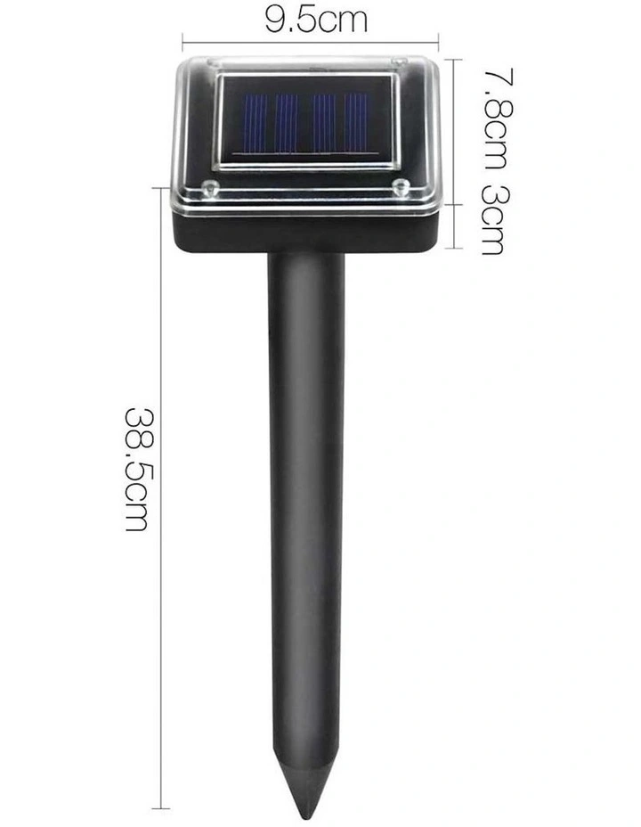 Gardeon 6.5x5cm Solar Powered Snake Repeller x10 in Black image 3