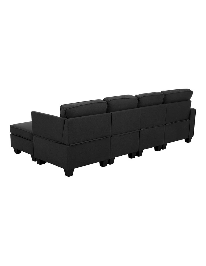 Modular Sofa 5 Seater Chaise Set in Dark Grey image 4