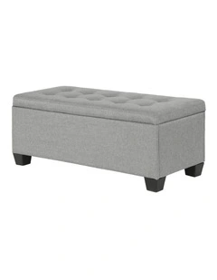 Storage Ottoman Blanket Box 97cm in Light Grey