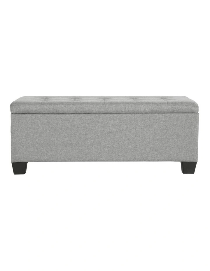 Storage Ottoman Blanket Box 97cm in Light Grey image 2