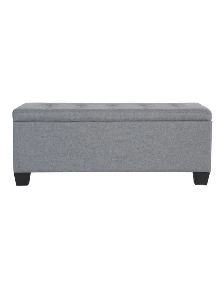 Storage Linen Ottoman Blanket Box 97cm in Grey image 2