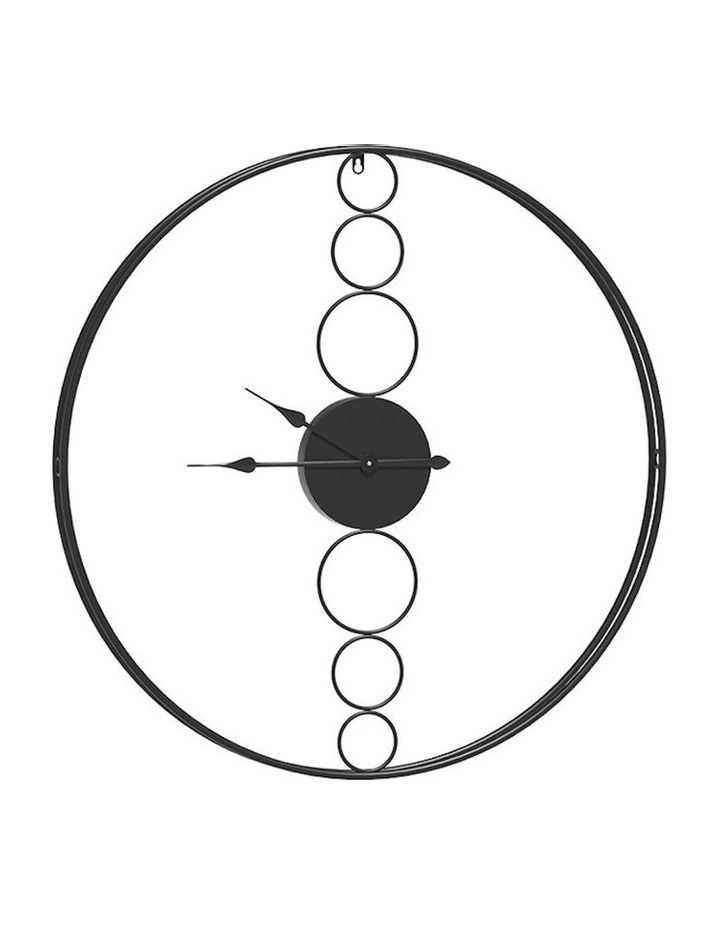 Large No Numeral Round Wall Clock 75cm in Black image 1