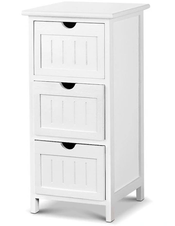 Storage 3-Drawers Cabinet in White