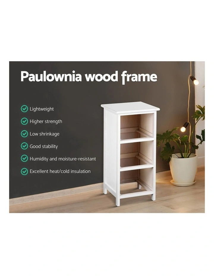 Storage 3-Drawers Cabinet in White image 5