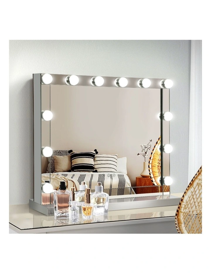 Embellir Hollywood Makeup Mirror With 12 LED Light Frame In Silver MYER