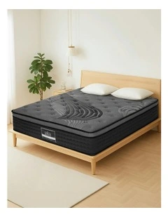 King Mattress Pocket Spring Foam Bamboo 34cm in Charcoal