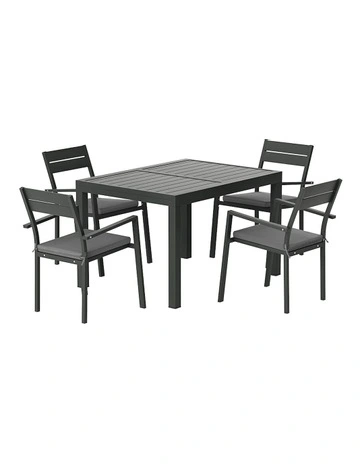 5-piece Outdoor Dining Set in Black