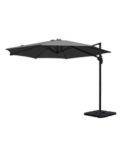 Roma 360 Degree Tilt Outdoor Umbrella in Black