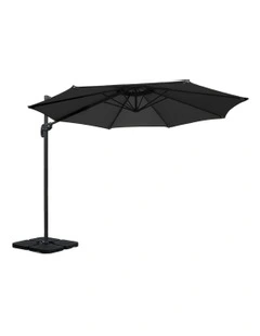 Side Post Umbrella 3m in Black