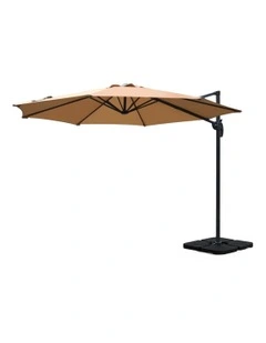Outdoor Side Post Umbrella 3m in Beige