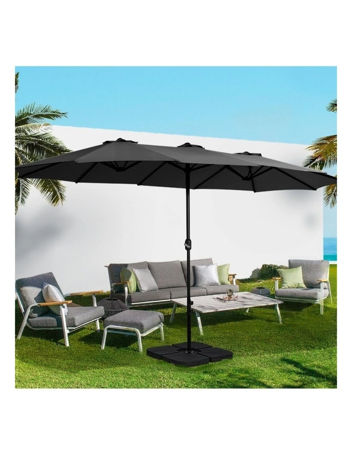 Outdoor Center Post Umbrella 4.57m in Black image 2