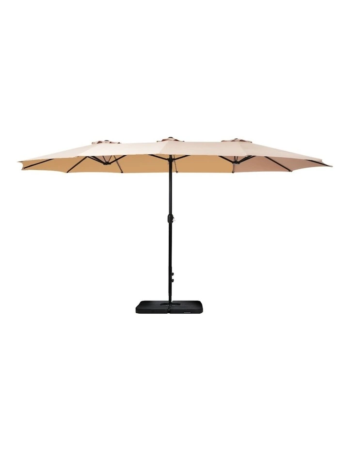 Outdoor Center Post Umbrella 4.57m in Beige image 4