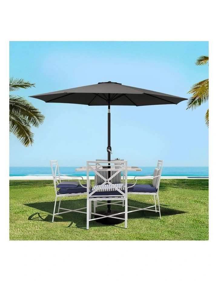 Outdoor Center Post Umbrella 2.7m in Black image 2