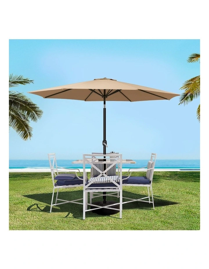 Outdoor Center Post Umbrella 2.7m in Beige image 2