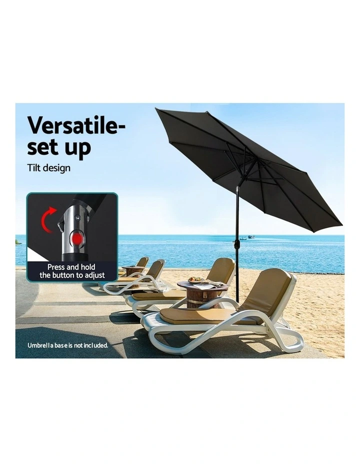 Outdoor Umbrella 2.7m in Black image 3