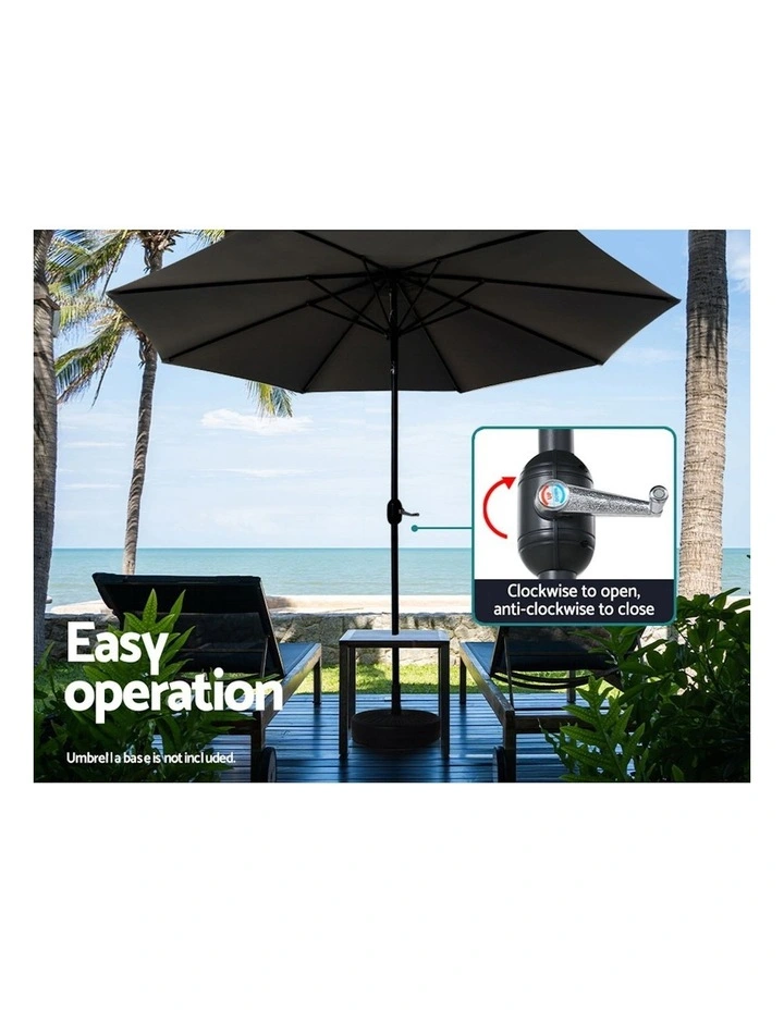Outdoor Umbrella 2.7m in Black image 4
