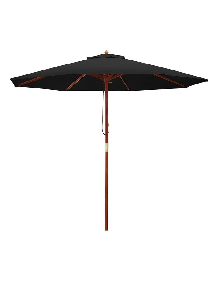 Instahut Outdoor Umbrella 2.7m In Black MYER