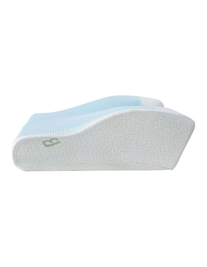 Contoured Memory Foam Pillow With Bamboo Cover in White image 6