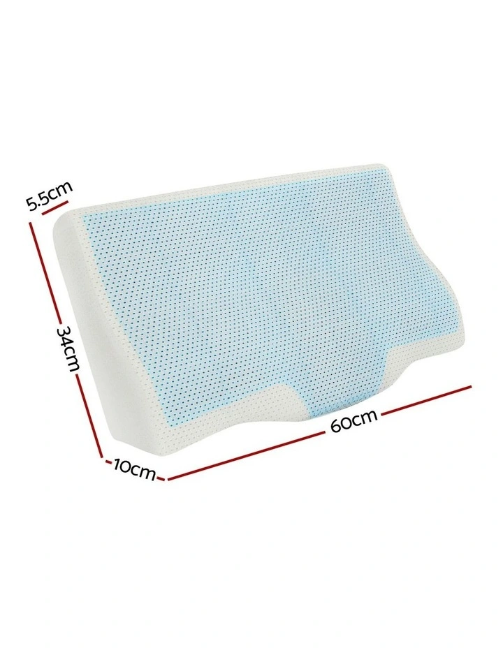 Contoured Memory Foam Pillow With Bamboo Cover in White image 7