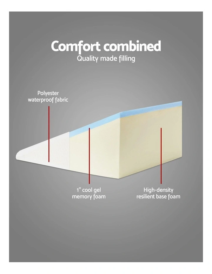 Wedge Pillow in White/Blue image 3