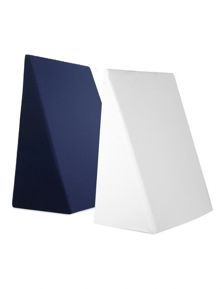 Wedge Pillow in White/Blue image 5