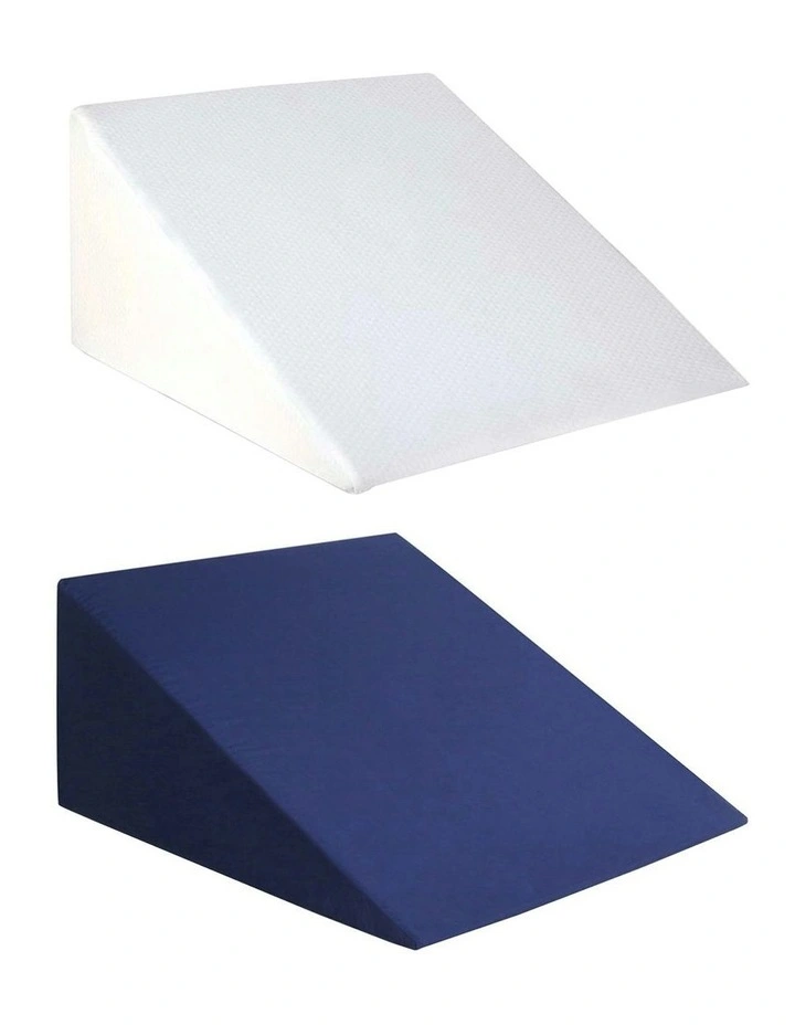 Wedge Pillow in White/Blue image 6