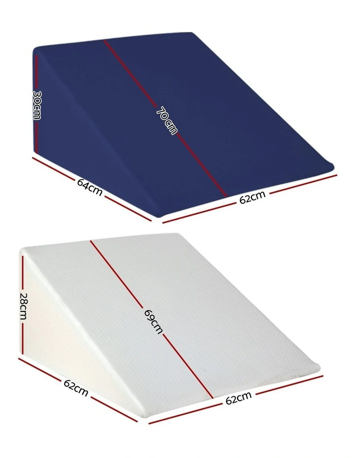 Wedge Pillow in White/Blue image 7