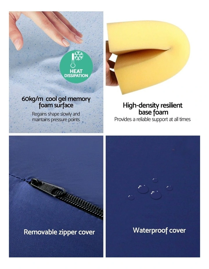 Wedge Pillow Twin Pack in Blue image 4