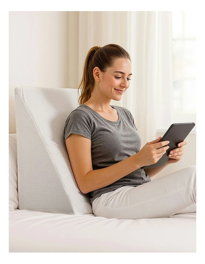 Wedge Pillow Twin Pack in White image 1