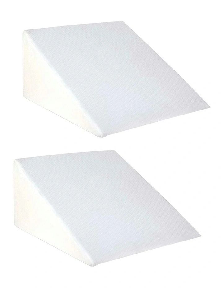 Wedge Pillow Twin Pack in White image 6