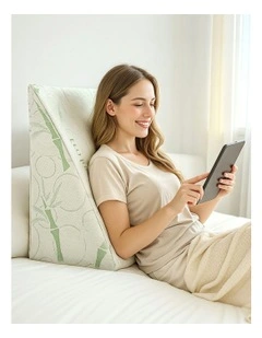 Wedge Pillow Bamboo Cover in Green